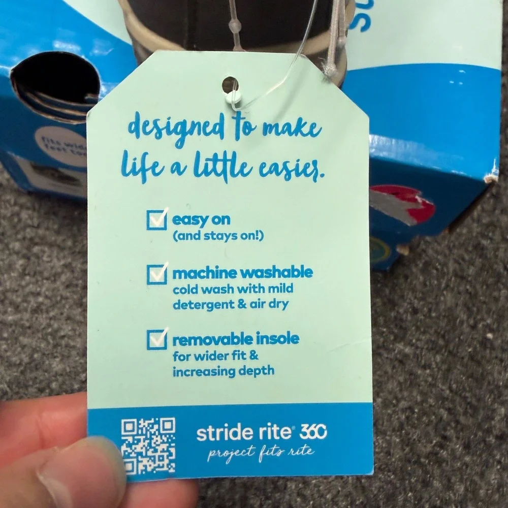 Stride Rite 360 Artin 2.0 Grey Lime Toddler Sneakers TB003802 Size 5M Wide Fit